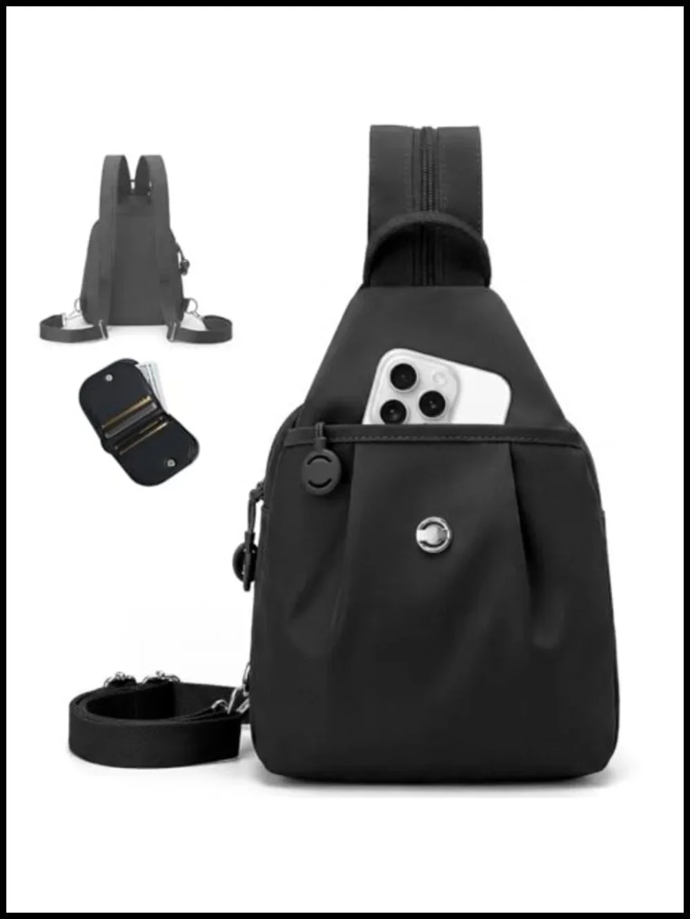 3 in 1 Convertible Anti Theft Backpack Crossbody Sling Bag for Women Travel